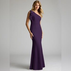 Azazie Rinna stretch crepe bridesmaid dress.